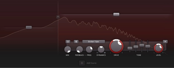 saturation on bass DI