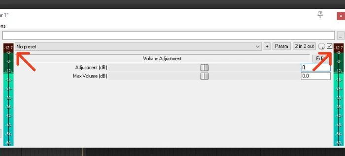 adjust volume levels