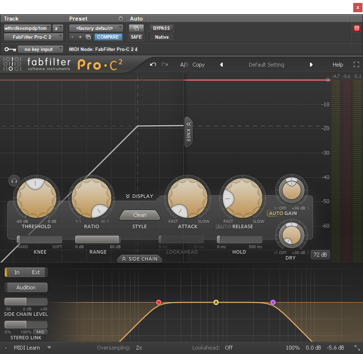 Tip 1: Hard knee to increase loudness and clarity