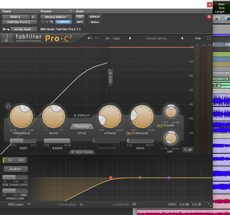Sidechain compression (Compression Settings for Mastering)