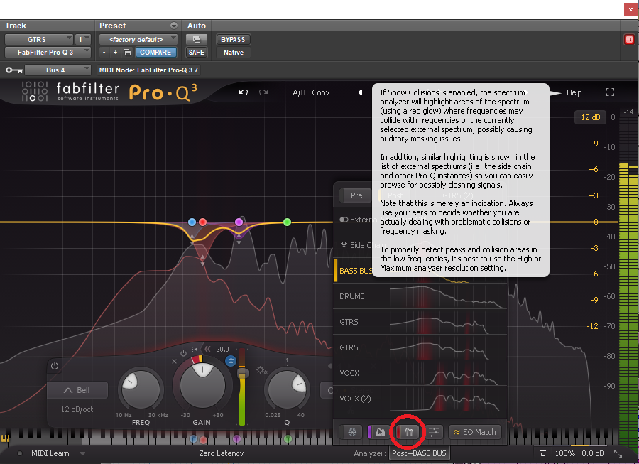 Compresión de frecuencia sidechain (Cómo comprimir la guitarra)