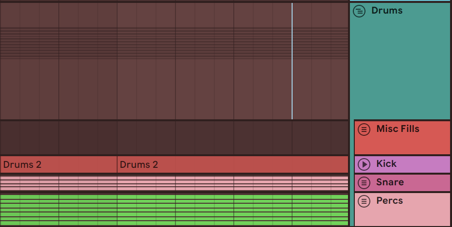 grouping drums in ableton live