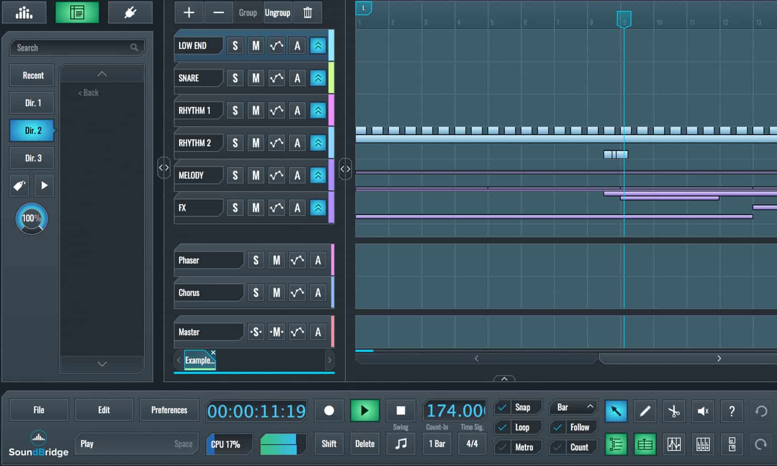 soundbridge free digital audio workstation