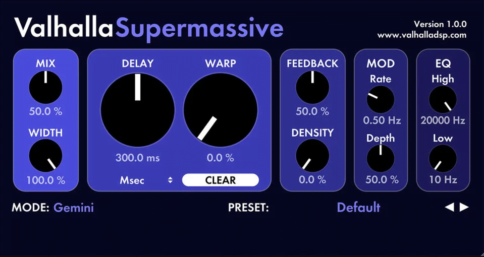free delay & reverb plugin effect valhalla