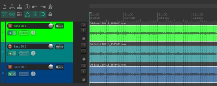 three bass di tracks