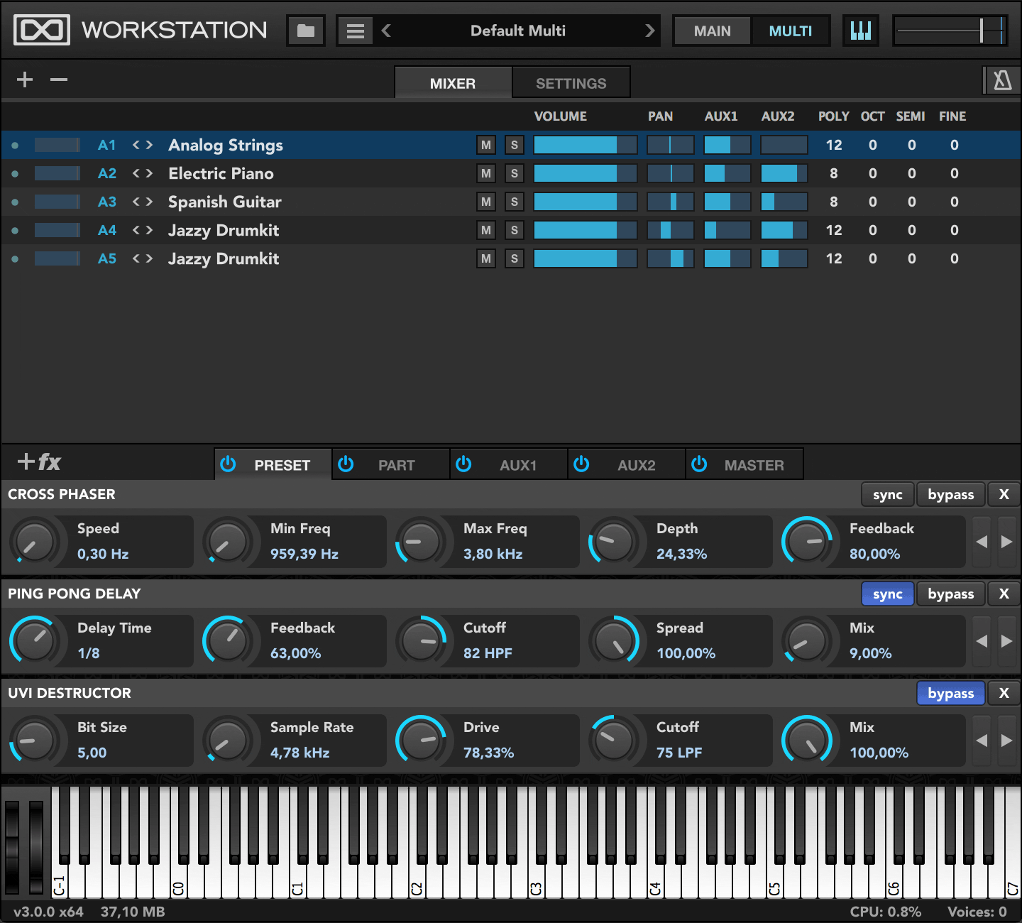 UVI workstation free sampler