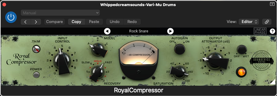 tube compression drum settings
