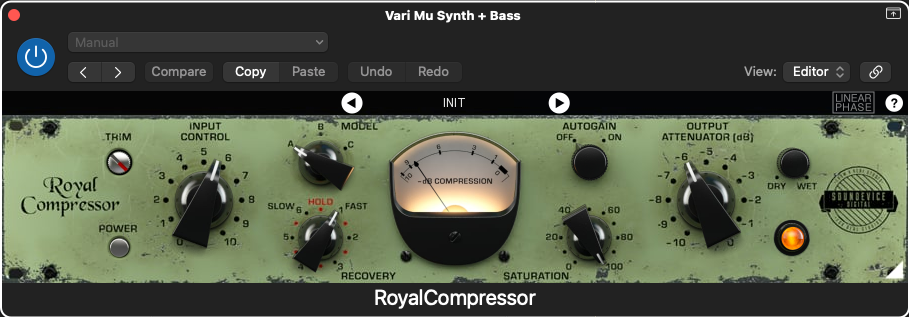 tube compression synth settings
