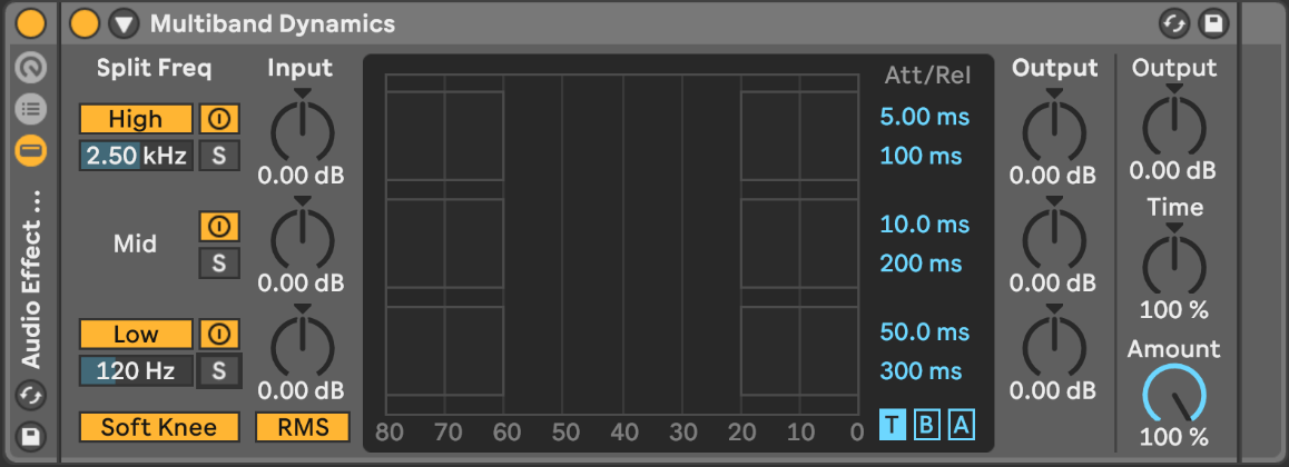 rack d'effets audio multiband dynamics