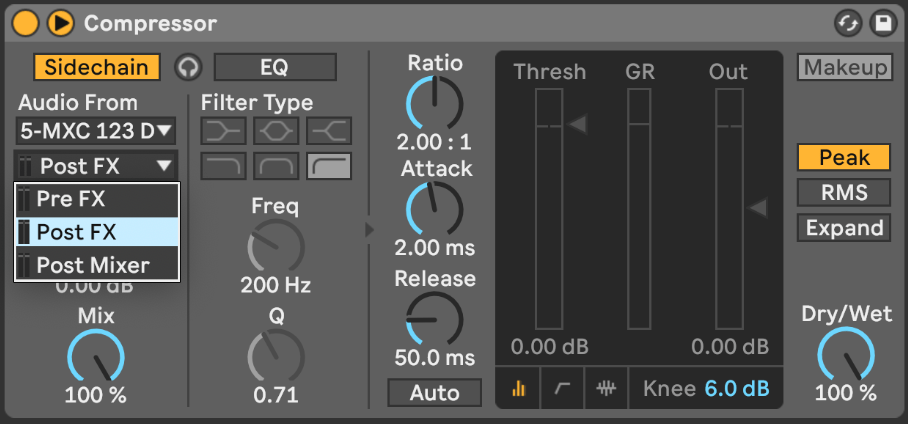 3. Choisis ton entrée sidechain