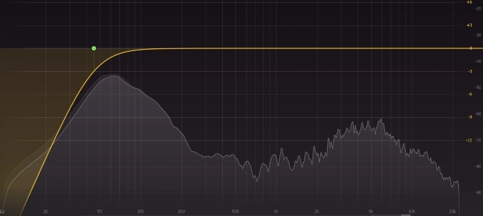 high-pass filter on a kick drum track