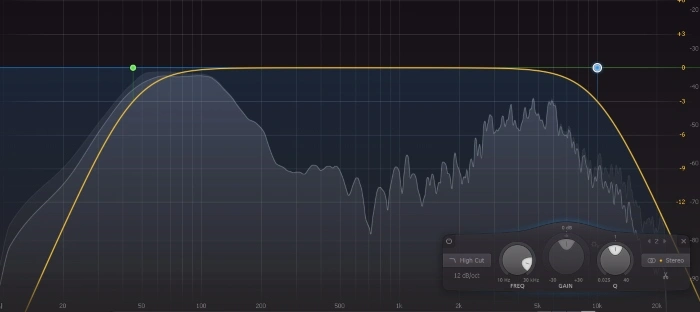 low-pass filter on a kick drum track