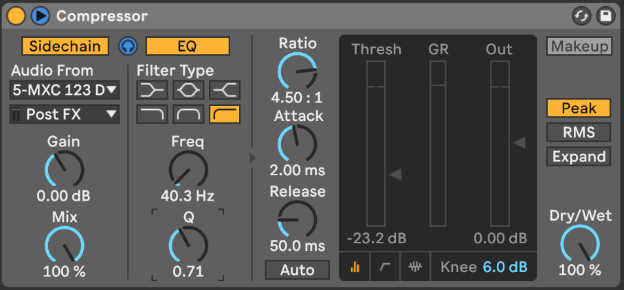 eq de compression sidechain