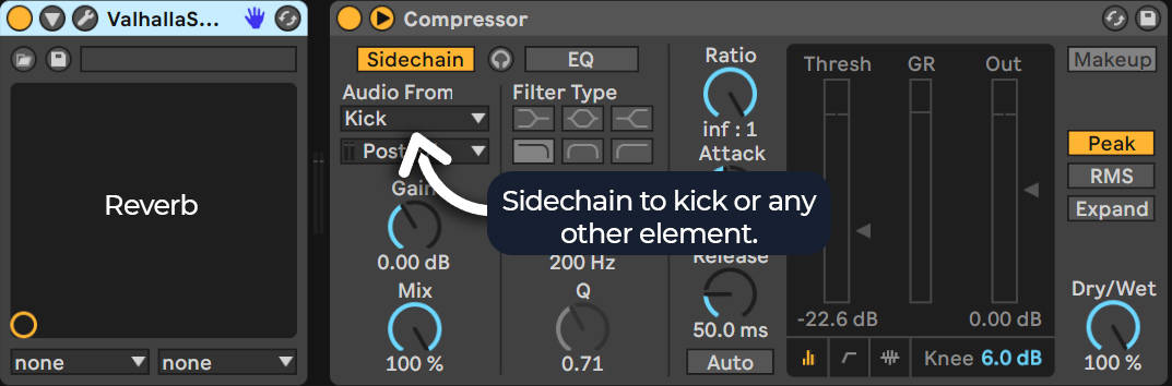 2. Reverb en sidechain pour des atmosphères pulsantes